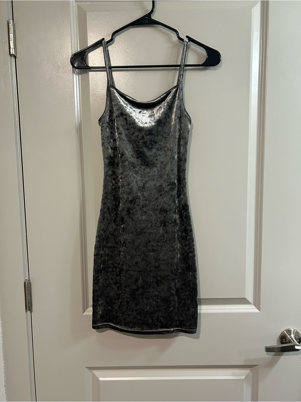 Billabong Mystic Dream Silver Velvet Mini Slip Dress